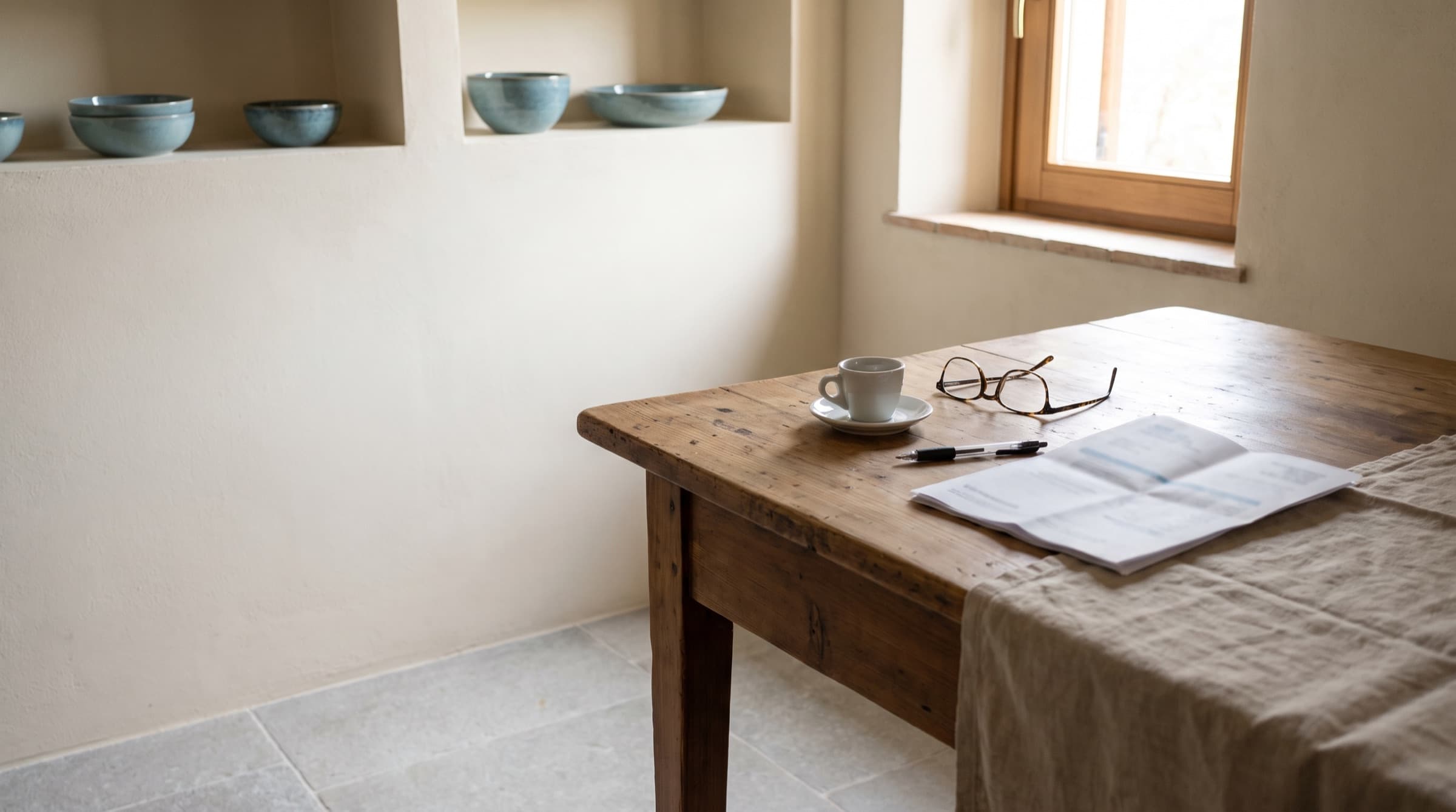 Preventivo per la ristrutturazione del bagno sul tavolo di casa