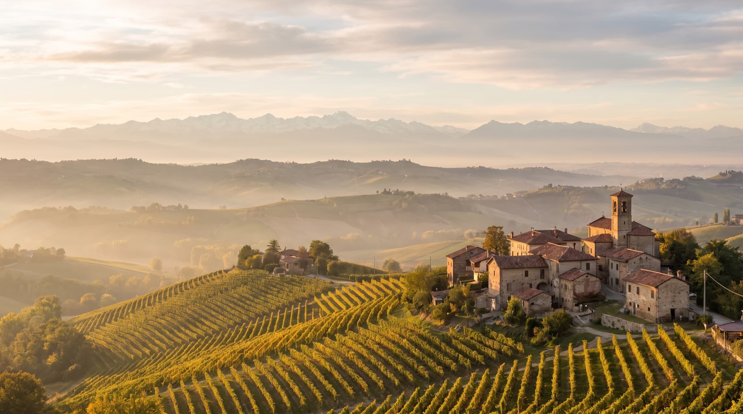 Le colline del Monferrato al tramonto